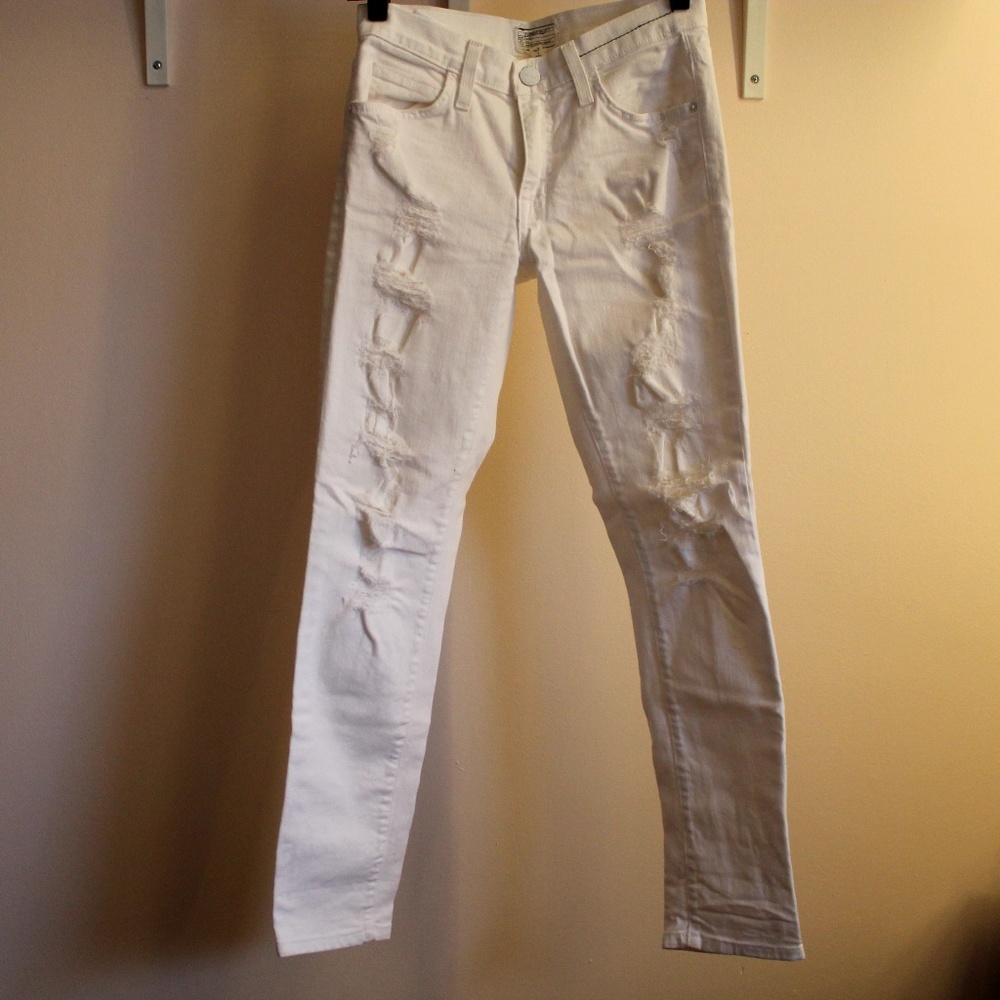 White Current Elliot Distressed Jeans
